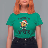 Funny Jesus Christian Christmas T Shirt For Women Today Is Good Mood Is Sponsored By Jesus - Wonder Print Shop
