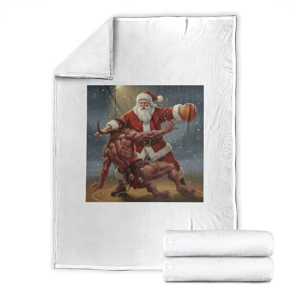 Funny Santa Basketball Throw Blanket Satan Christmas Meme - Wonder Print Shop