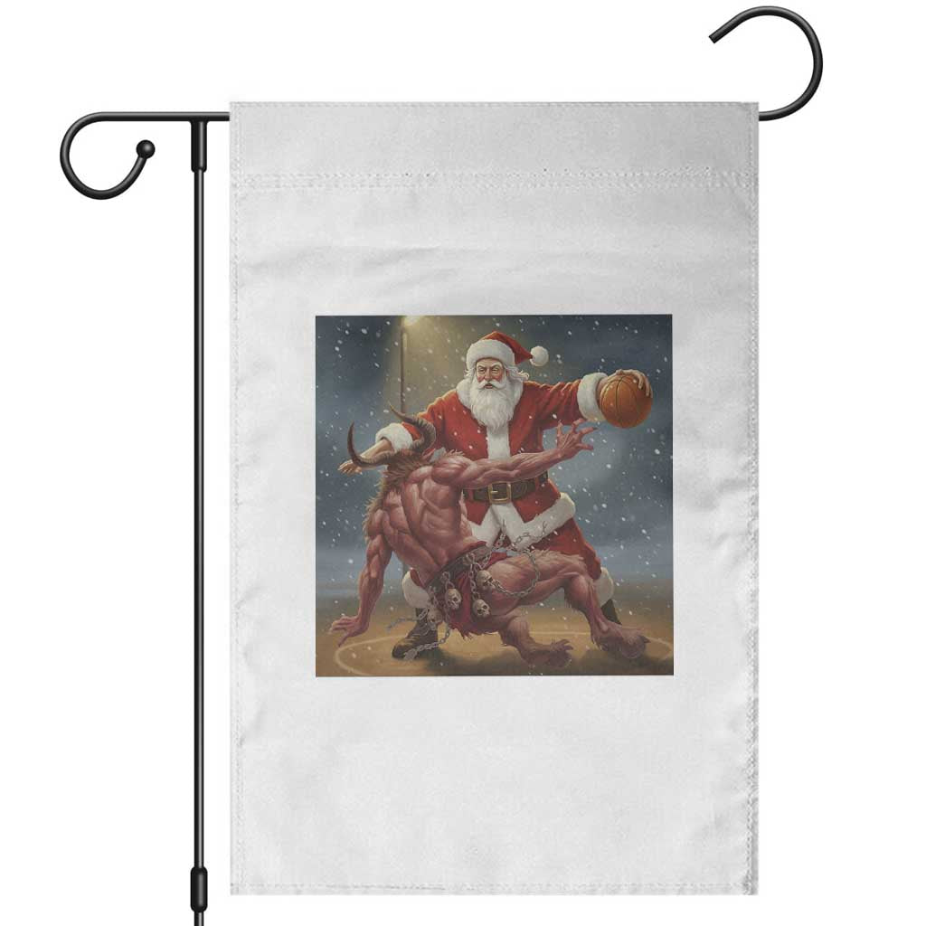 Funny Santa Basketball Garden Flag Satan Christmas Meme - Wonder Print Shop
