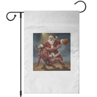 Funny Santa Basketball Garden Flag Satan Christmas Meme - Wonder Print Shop
