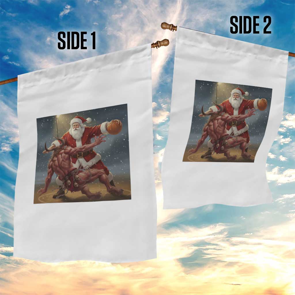 Funny Santa Basketball Garden Flag Satan Christmas Meme - Wonder Print Shop