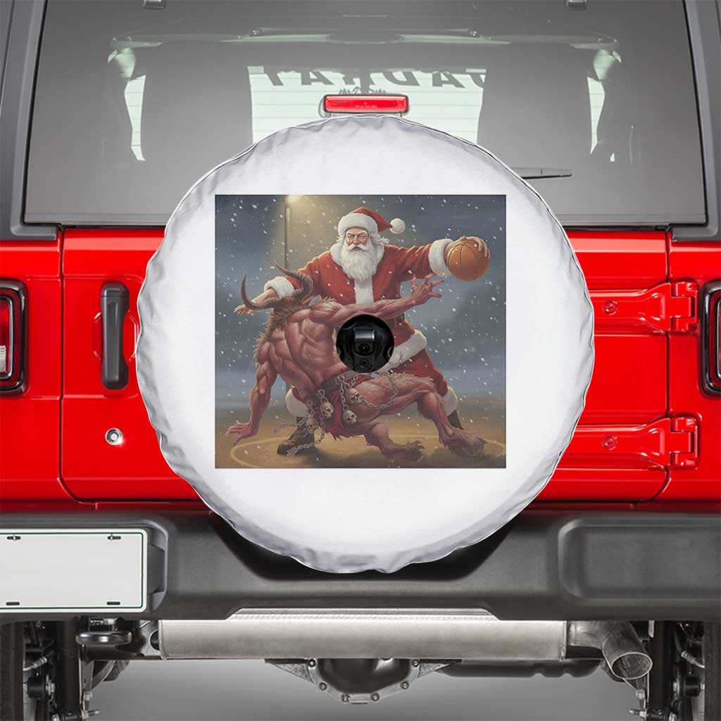 Funny Santa Basketball Spare Tire Cover Satan Christmas Meme - Wonder Print Shop