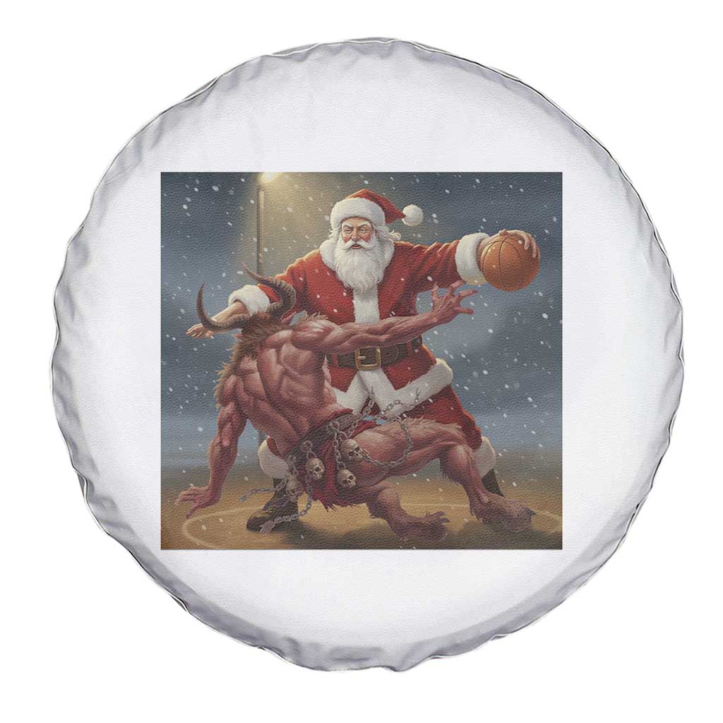 Funny Santa Basketball Spare Tire Cover Satan Christmas Meme - Wonder Print Shop