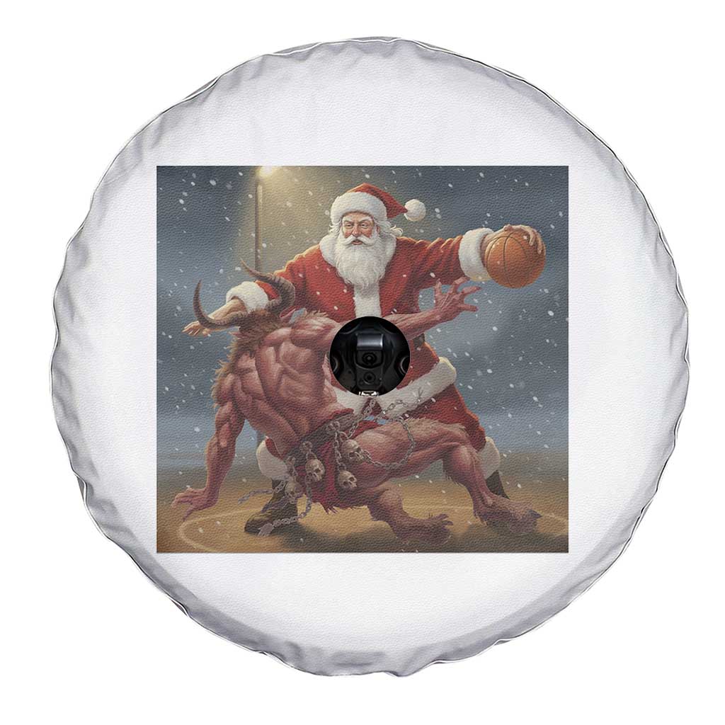 Funny Santa Basketball Spare Tire Cover Satan Christmas Meme - Wonder Print Shop