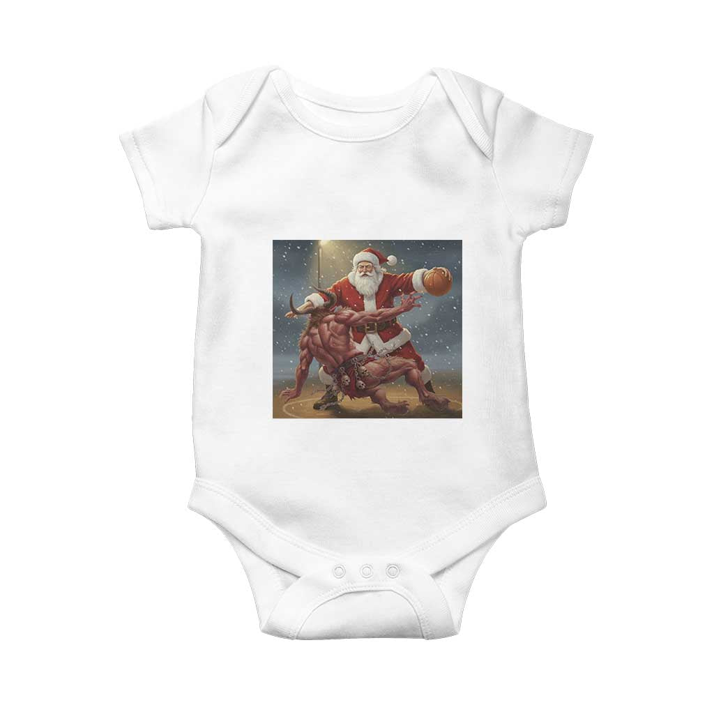 Funny Santa Basketball Baby Onesie Satan Christmas Meme - Wonder Print Shop