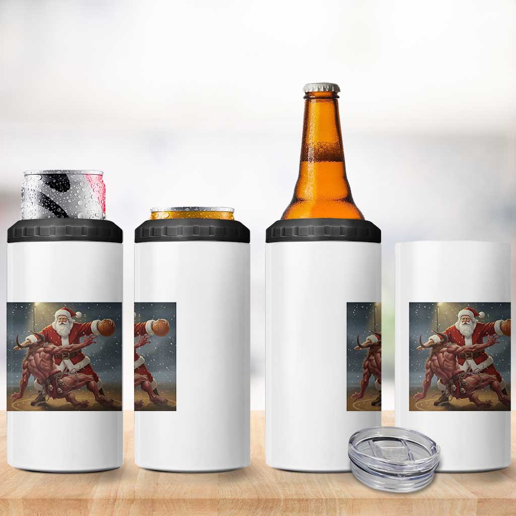 Funny Santa Basketball 4 in 1 Can Cooler Tumbler Satan Christmas Meme - Wonder Print Shop
