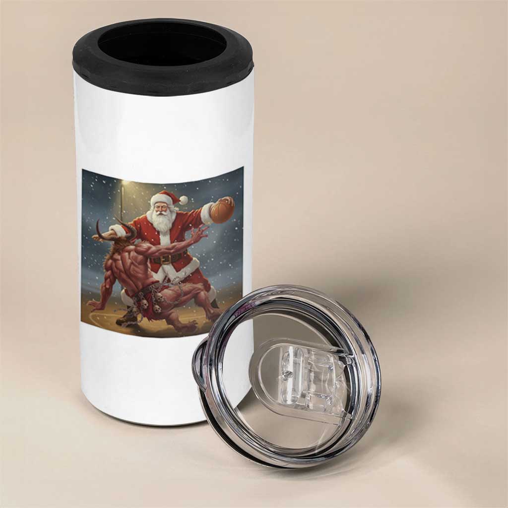 Funny Santa Basketball 4 in 1 Can Cooler Tumbler Satan Christmas Meme - Wonder Print Shop