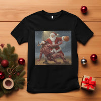 Funny Santa Basketball T Shirt Satan Christmas Meme - Wonder Print Shop