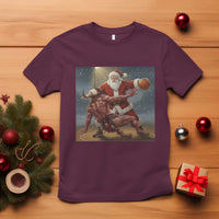 Funny Santa Basketball T Shirt Satan Christmas Meme - Wonder Print Shop