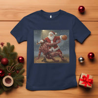 Funny Santa Basketball T Shirt Satan Christmas Meme - Wonder Print Shop
