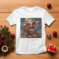 Funny Santa Basketball T Shirt Satan Christmas Meme - Wonder Print Shop