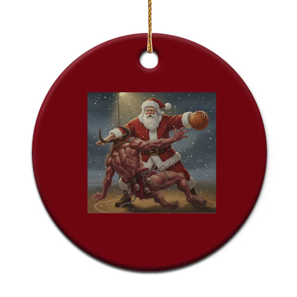 Funny Santa Basketball Ceramic Ornament Satan Xmas Meme - Wonder Print Shop