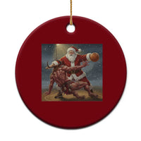 Funny Santa Basketball Ceramic Ornament Satan Xmas Meme - Wonder Print Shop