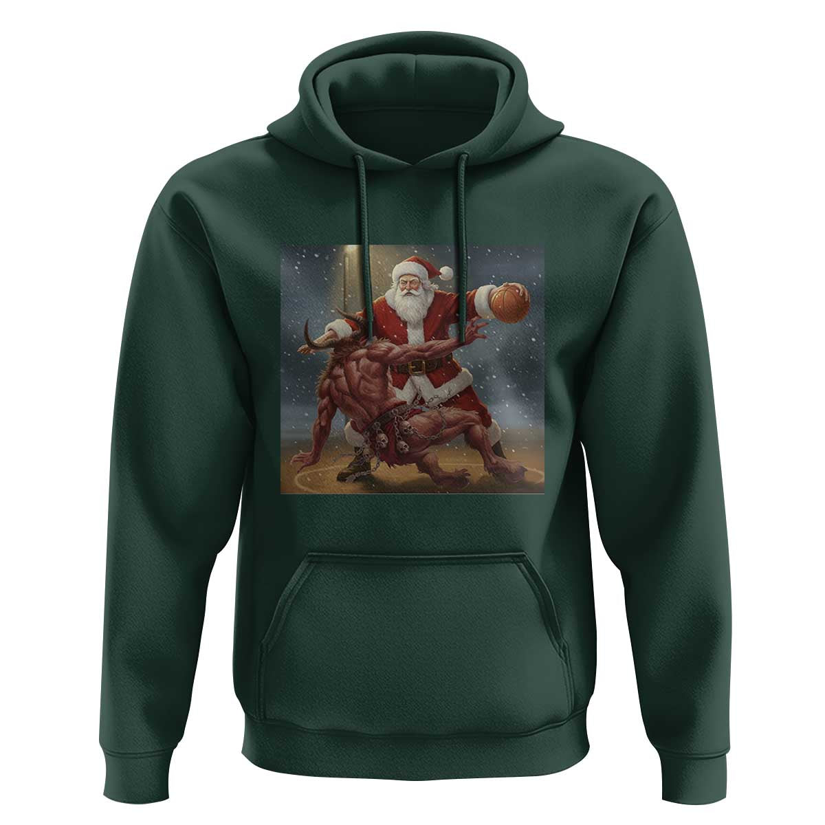 Funny Santa Basketball Hoodie Satan Christmas Meme - Wonder Print Shop