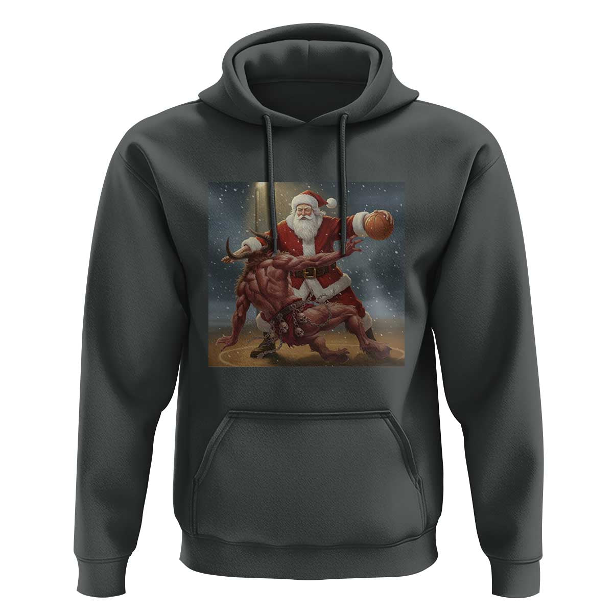 Funny Santa Basketball Hoodie Satan Christmas Meme - Wonder Print Shop