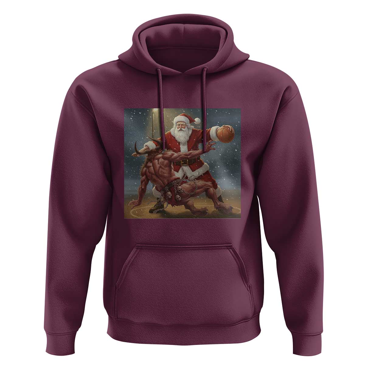 Funny Santa Basketball Hoodie Satan Christmas Meme - Wonder Print Shop