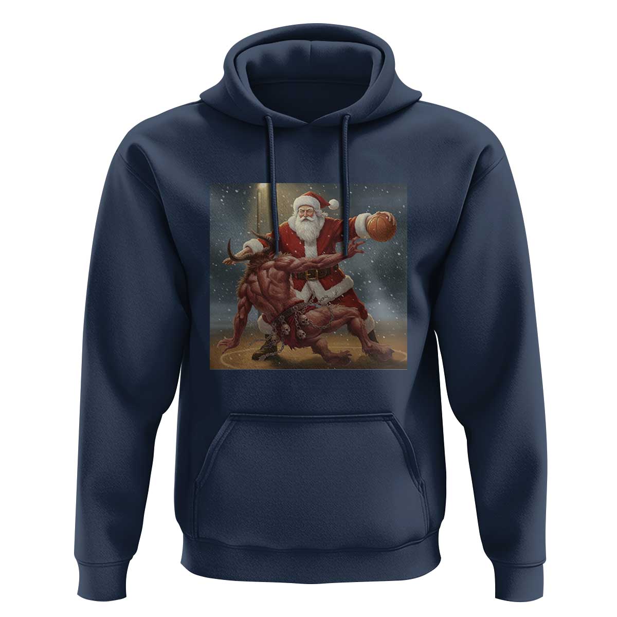 Funny Santa Basketball Hoodie Satan Christmas Meme - Wonder Print Shop