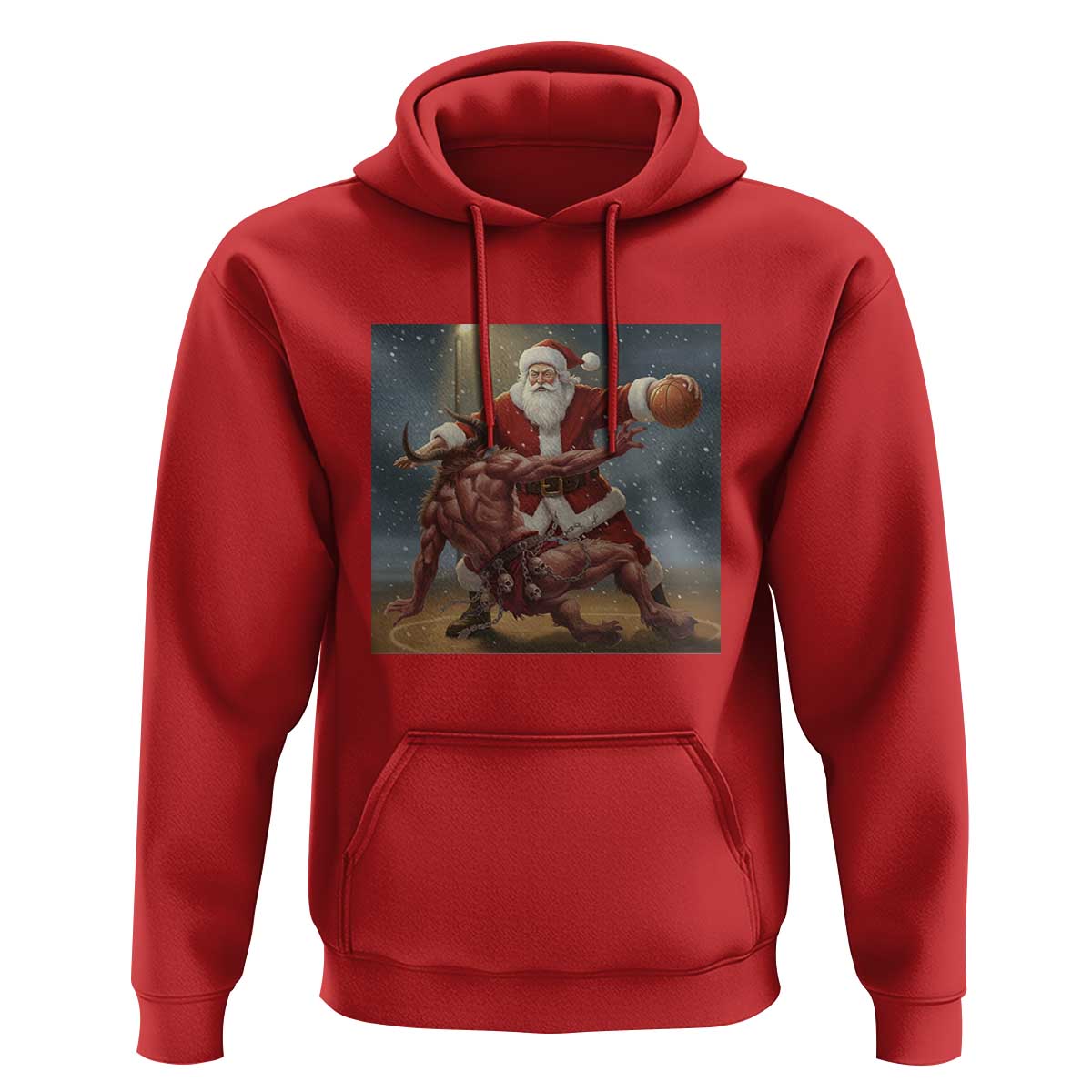 Funny Santa Basketball Hoodie Satan Christmas Meme - Wonder Print Shop