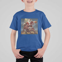 Funny Santa Basketball T Shirt For Kid Satan Christmas Meme - Wonder Print Shop