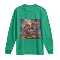 Funny Santa Basketball Long Sleeve Shirt Satan Christmas Meme - Wonder Print Shop