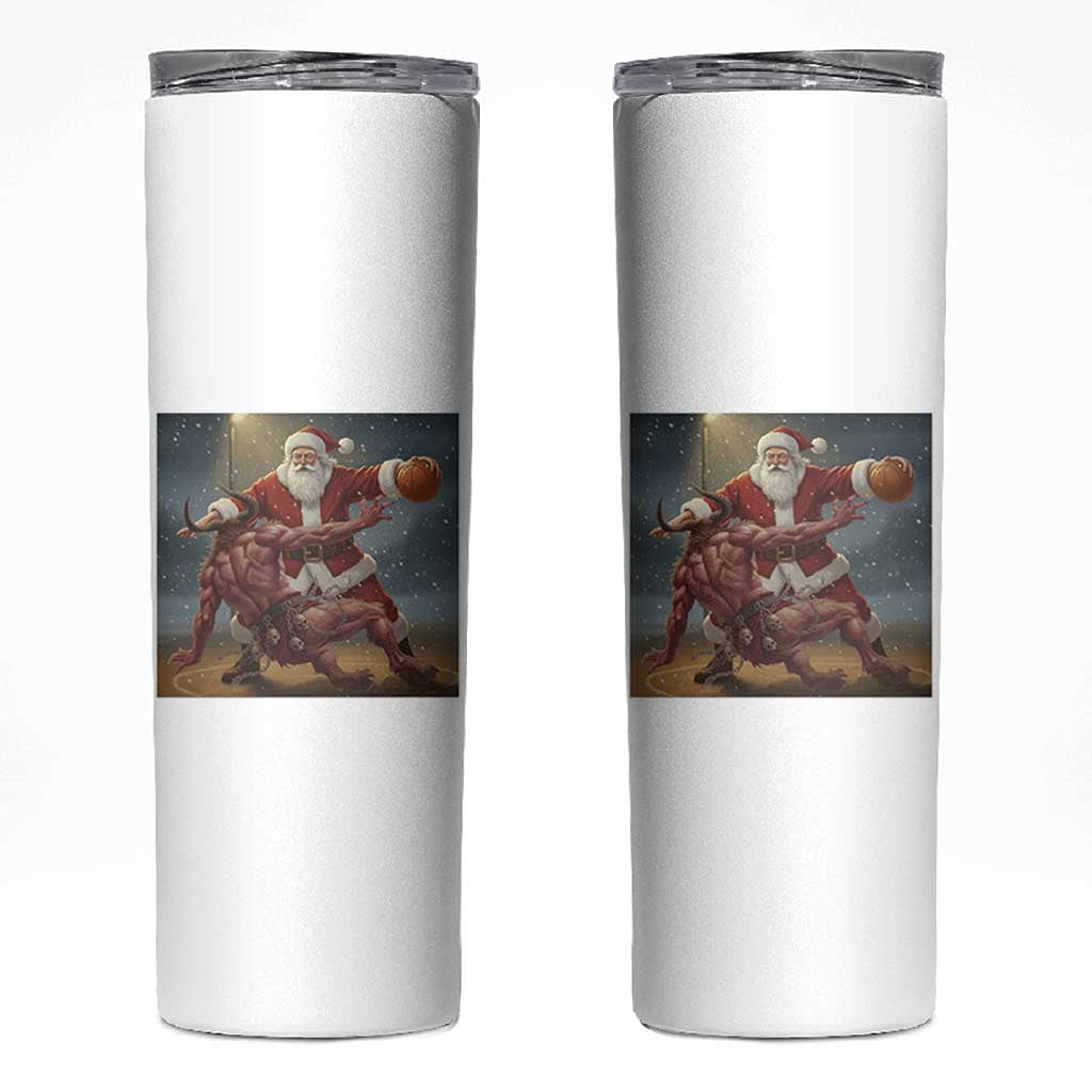 Funny Santa Basketball Skinny Tumbler Satan Christmas Meme - Wonder Print Shop