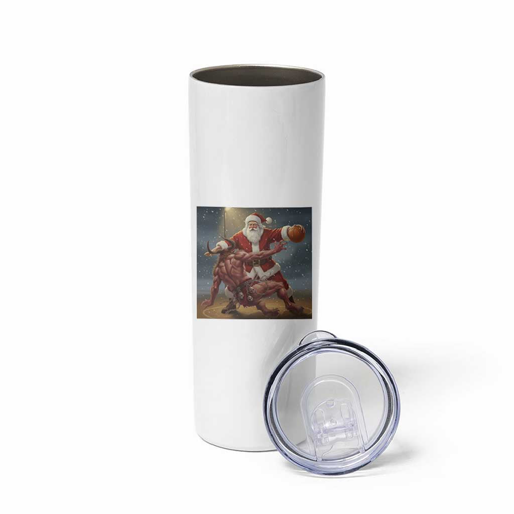 Funny Santa Basketball Skinny Tumbler Satan Christmas Meme - Wonder Print Shop