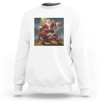 Funny Santa Basketball Sweatshirt Satan Christmas Meme - Wonder Print Shop
