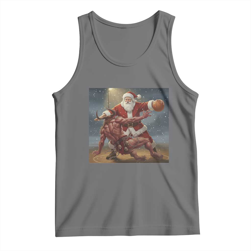 Funny Santa Basketball Tank Top Satan Christmas Meme - Wonder Print Shop