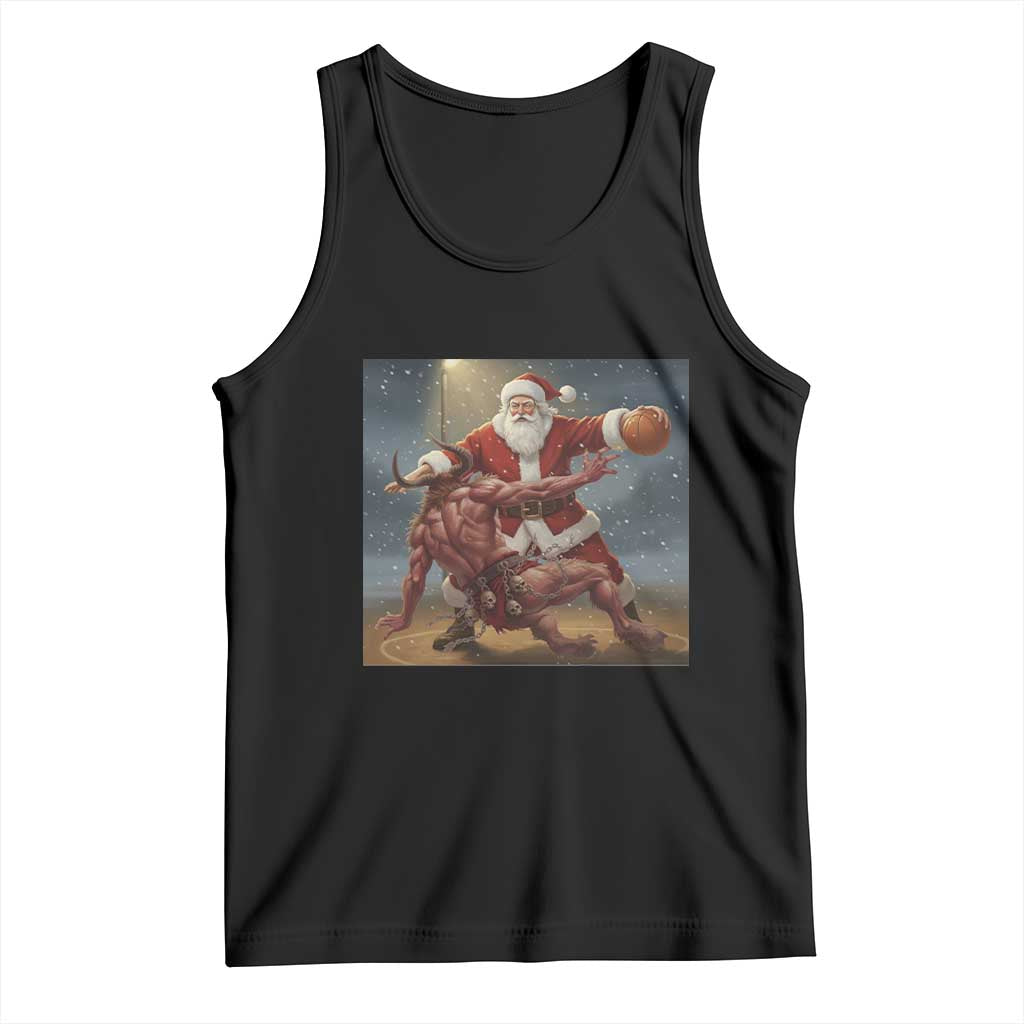 Funny Santa Basketball Tank Top Satan Christmas Meme - Wonder Print Shop