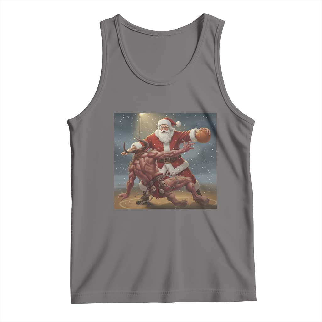 Funny Santa Basketball Tank Top Satan Christmas Meme - Wonder Print Shop