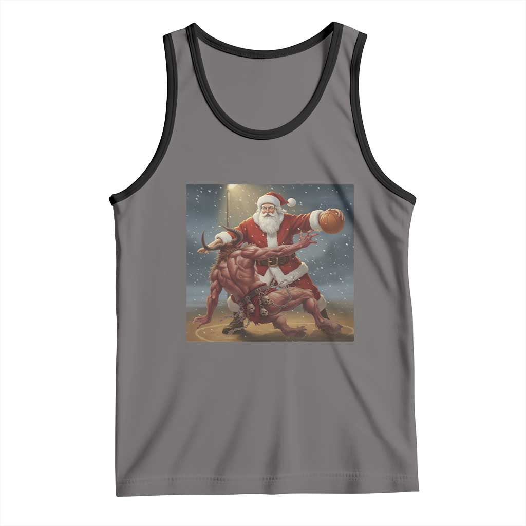 Funny Santa Basketball Tank Top Satan Christmas Meme - Wonder Print Shop