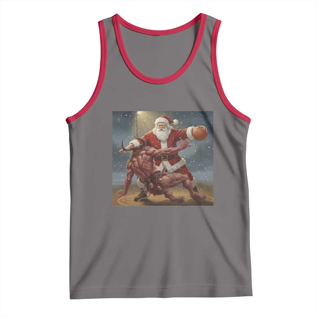 Funny Santa Basketball Tank Top Satan Christmas Meme - Wonder Print Shop