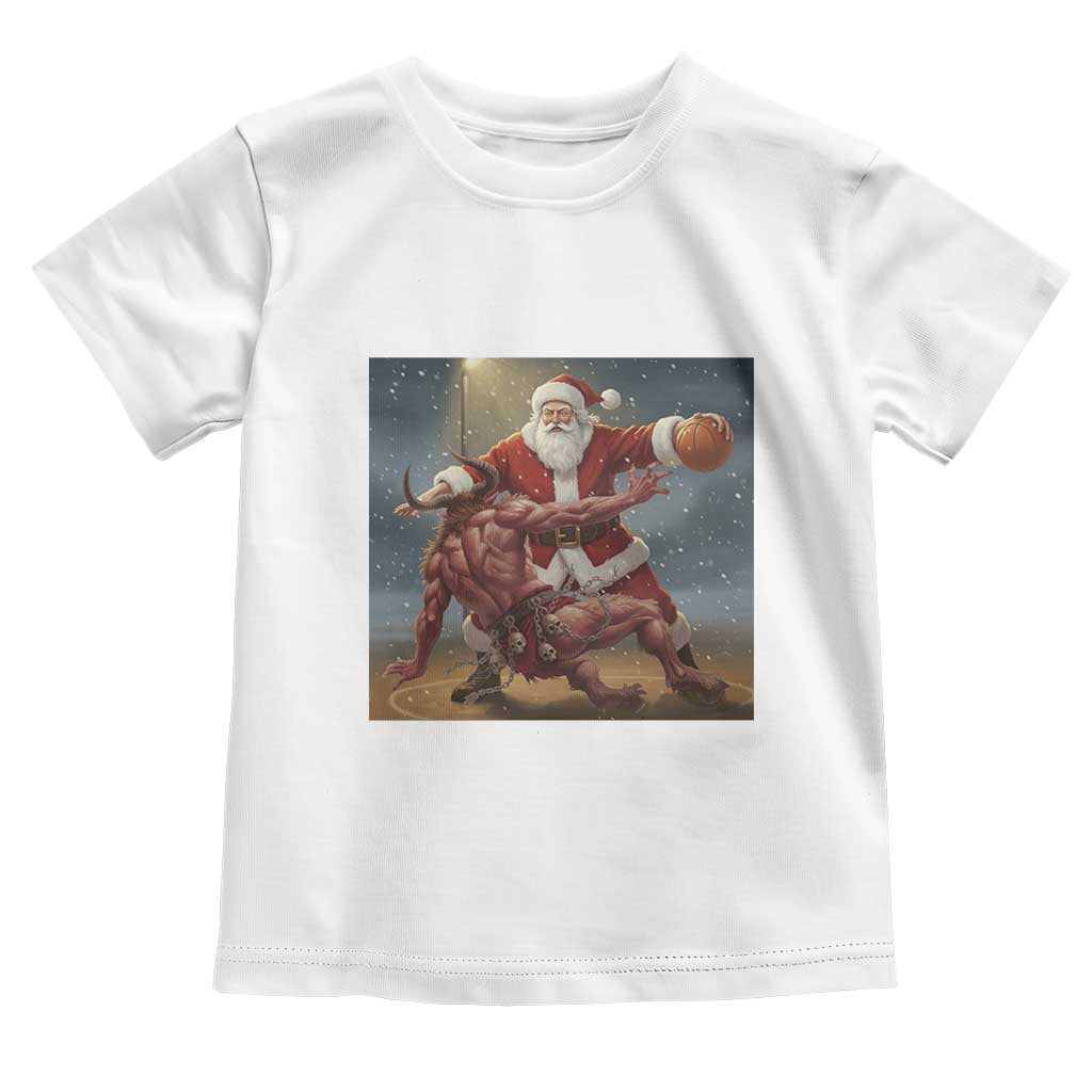 Funny Santa Basketball Toddler T Shirt Satan Christmas Meme - Wonder Print Shop