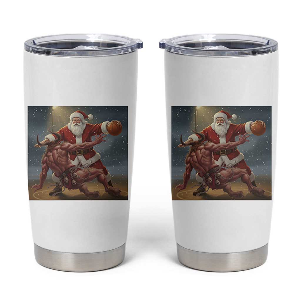 Funny Santa Basketball Tumbler Cup Satan Christmas Meme - Wonder Print Shop