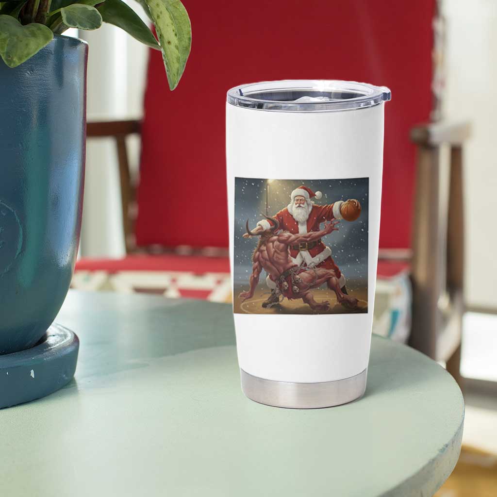 Funny Santa Basketball Tumbler Cup Satan Christmas Meme - Wonder Print Shop