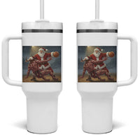 Funny Santa Basketball Tumbler With Handle Satan Christmas Meme - Wonder Print Shop