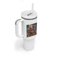 Funny Santa Basketball Tumbler With Handle Satan Christmas Meme - Wonder Print Shop
