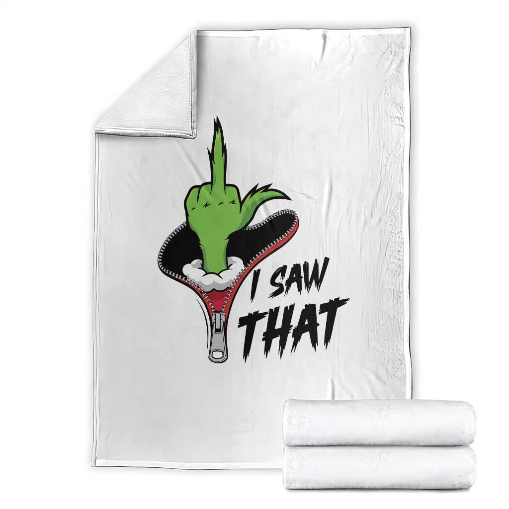 I Saw That Throw Blanket Funny Elf Hand Christmas - Wonder Print Shop