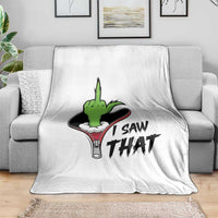 I Saw That Throw Blanket Funny Elf Hand Christmas - Wonder Print Shop