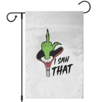 I Saw That Garden Flag Funny Elf Hand Christmas - Wonder Print Shop