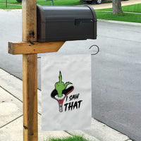 I Saw That Garden Flag Funny Elf Hand Christmas - Wonder Print Shop