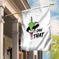I Saw That Garden Flag Funny Elf Hand Christmas - Wonder Print Shop