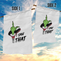 I Saw That Garden Flag Funny Elf Hand Christmas - Wonder Print Shop