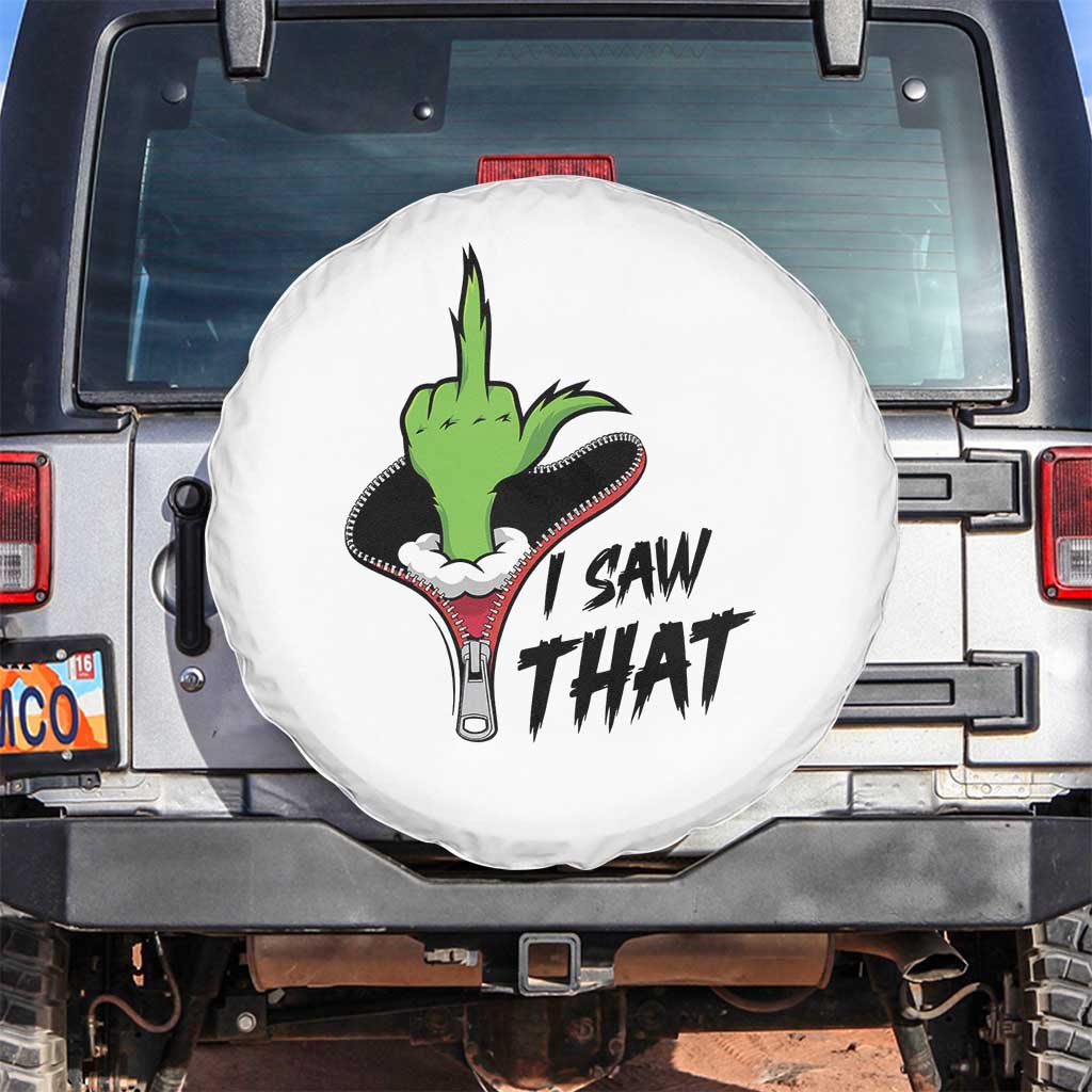 I Saw That Spare Tire Cover Funny Elf Hand Christmas - Wonder Print Shop