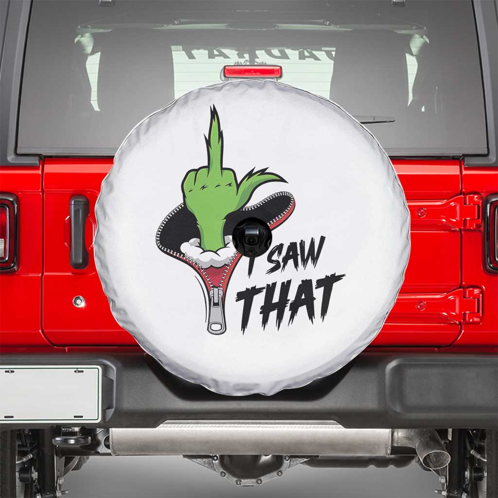 I Saw That Spare Tire Cover Funny Elf Hand Christmas - Wonder Print Shop