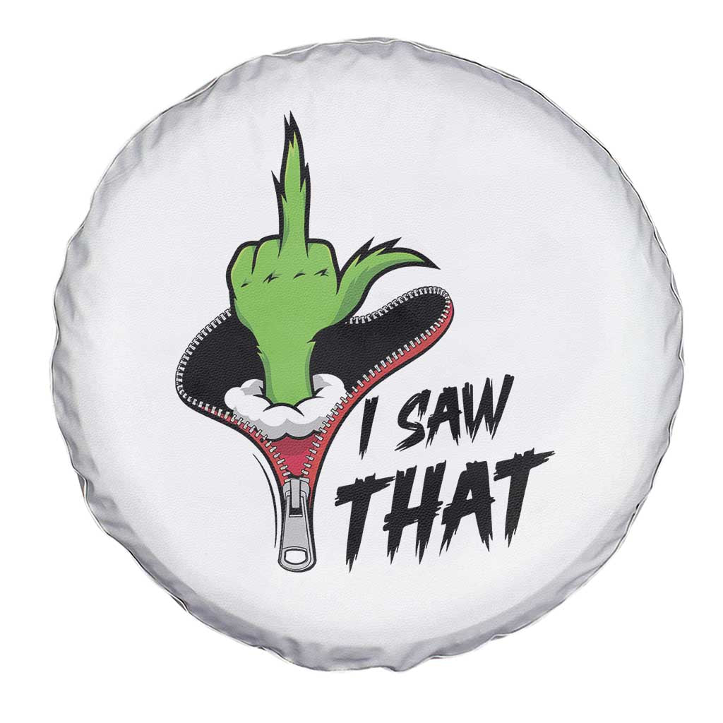 I Saw That Spare Tire Cover Funny Elf Hand Christmas - Wonder Print Shop