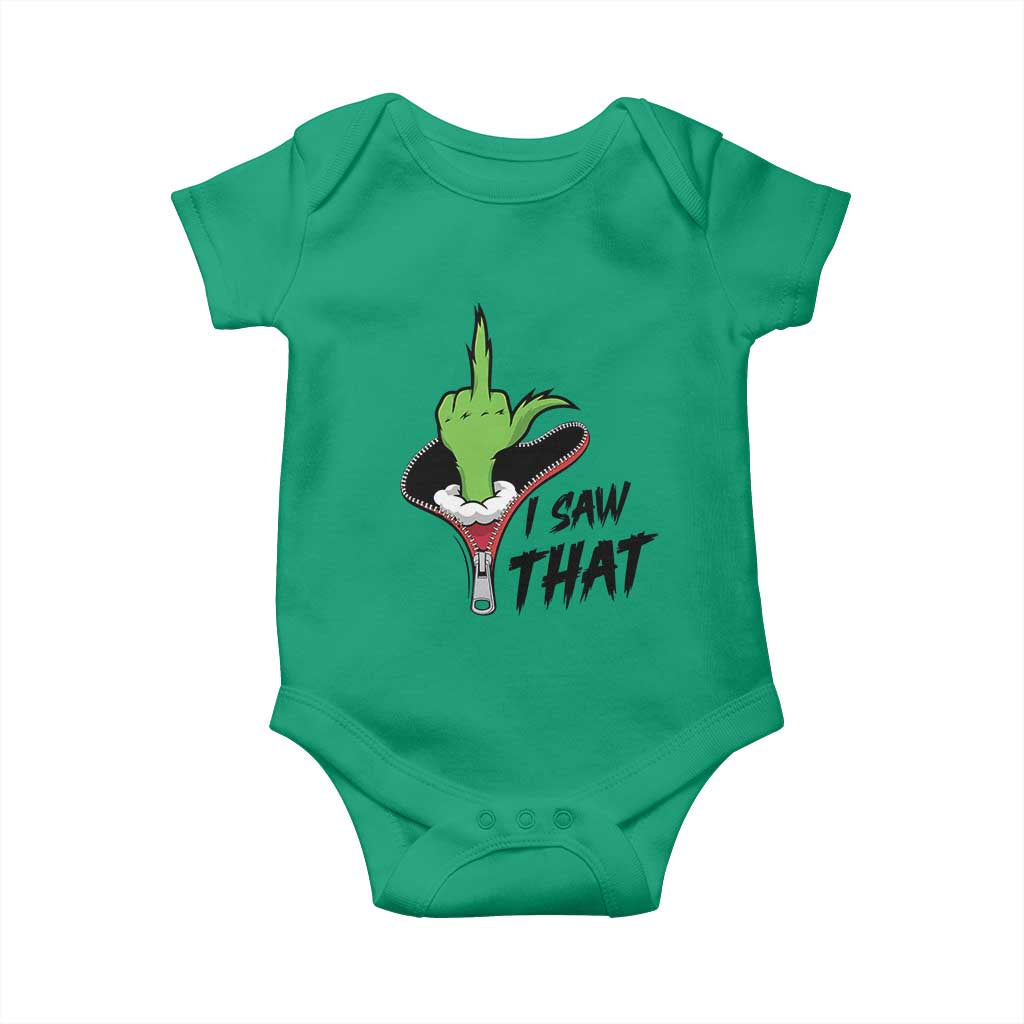 I Saw That Baby Onesie Funny Elf Hand Christmas - Wonder Print Shop