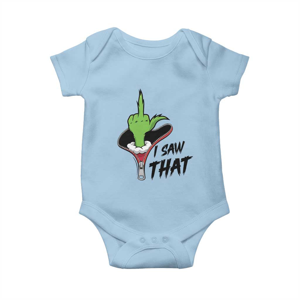 I Saw That Baby Onesie Funny Elf Hand Christmas - Wonder Print Shop
