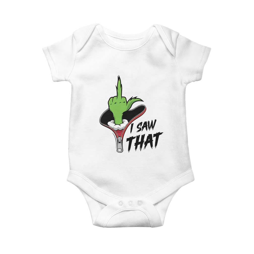 I Saw That Baby Onesie Funny Elf Hand Christmas - Wonder Print Shop