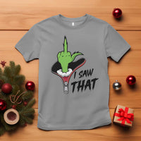 I Saw That T Shirt Funny Elf Hand Christmas - Wonder Print Shop